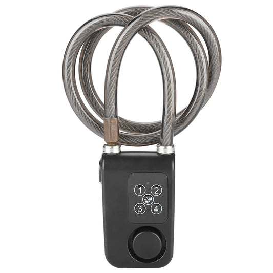 110dB Smart Waterproof Password Alarm Bicycle Lock | IP44 Password Alarm Lock Peaceful Pleasures Health and Wellness Default Title