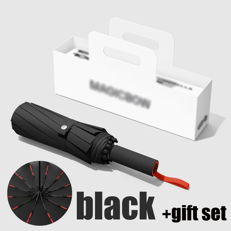 Automatic Folding Umbrella – Windproof, UPF50+ Sun & Rain Cover