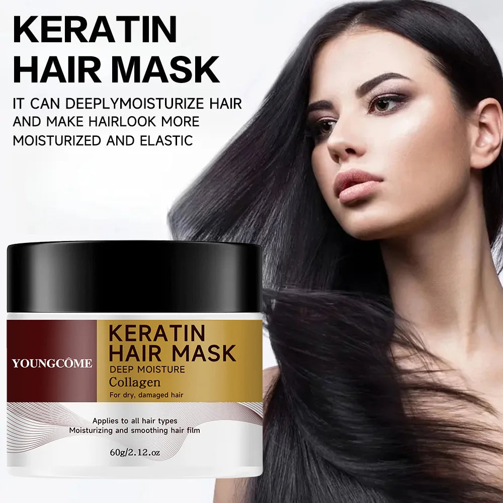 YOUNGCOME Collagen Keratin Hair Mask 30g/60g – All Hair Types Keratin Hair Mask Peaceful Pleasures Health and Wellness