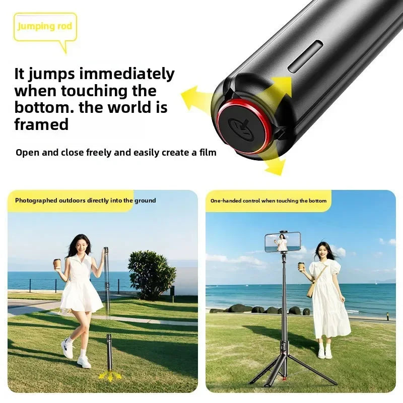 360° Selfie Stick Tripod with Bluetooth Remote & Auto-Open