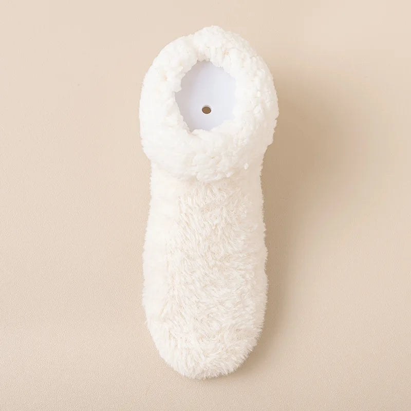 New Winter Coral Velvet Bag and Women Socks Plush Warm Indoor Floor Socks Lamb Velvet Plus Thick Home Sock Fashionable Versatile Peaceful Pleasures Health and Wellness 1pcs 3 random
