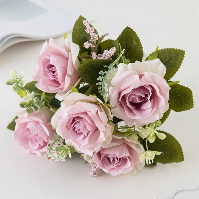 Artificial Silk Rose Bouquet – Wedding & Home Decor