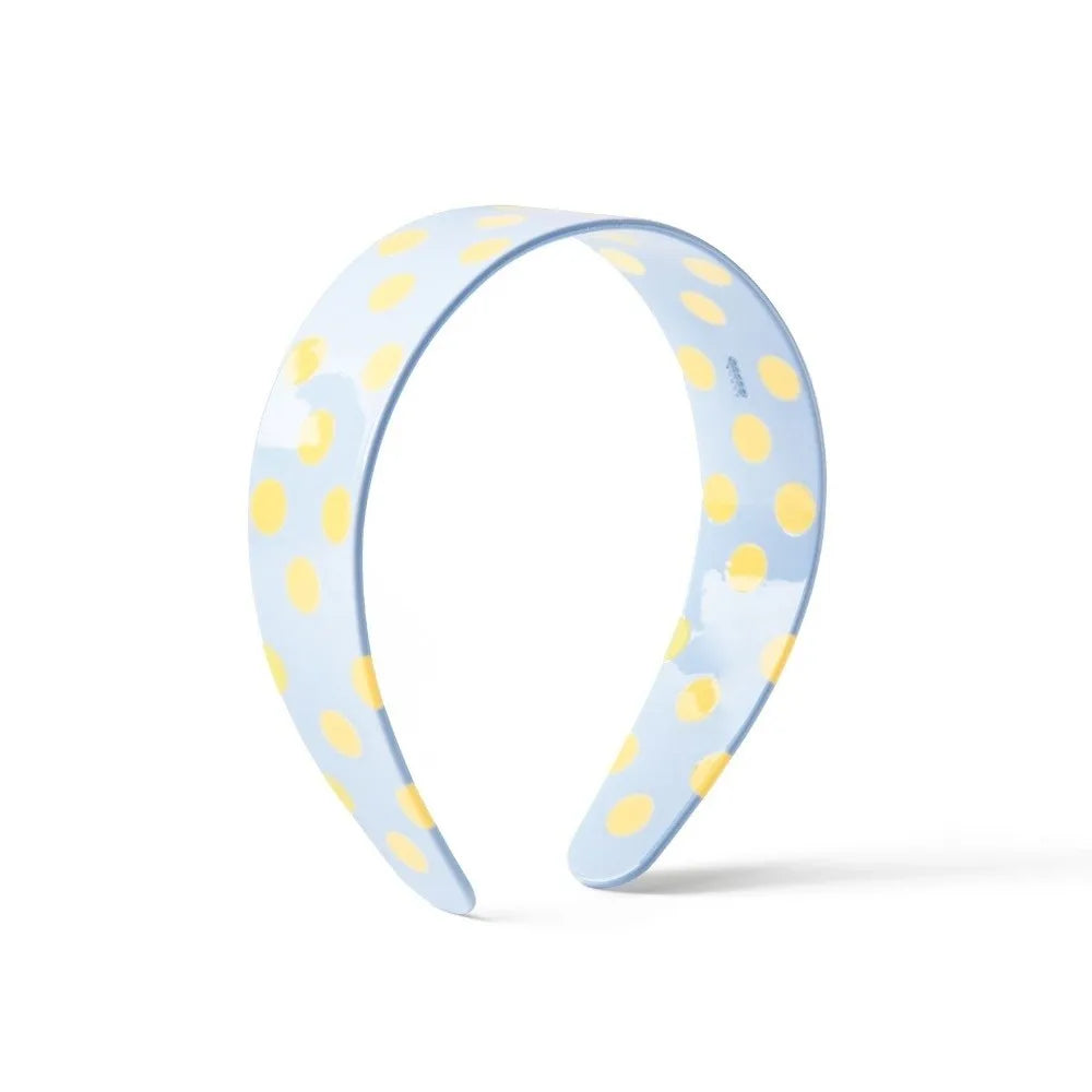 Boho Polka Dot Wide Acetate Hair Hoop Headband – All Seasons