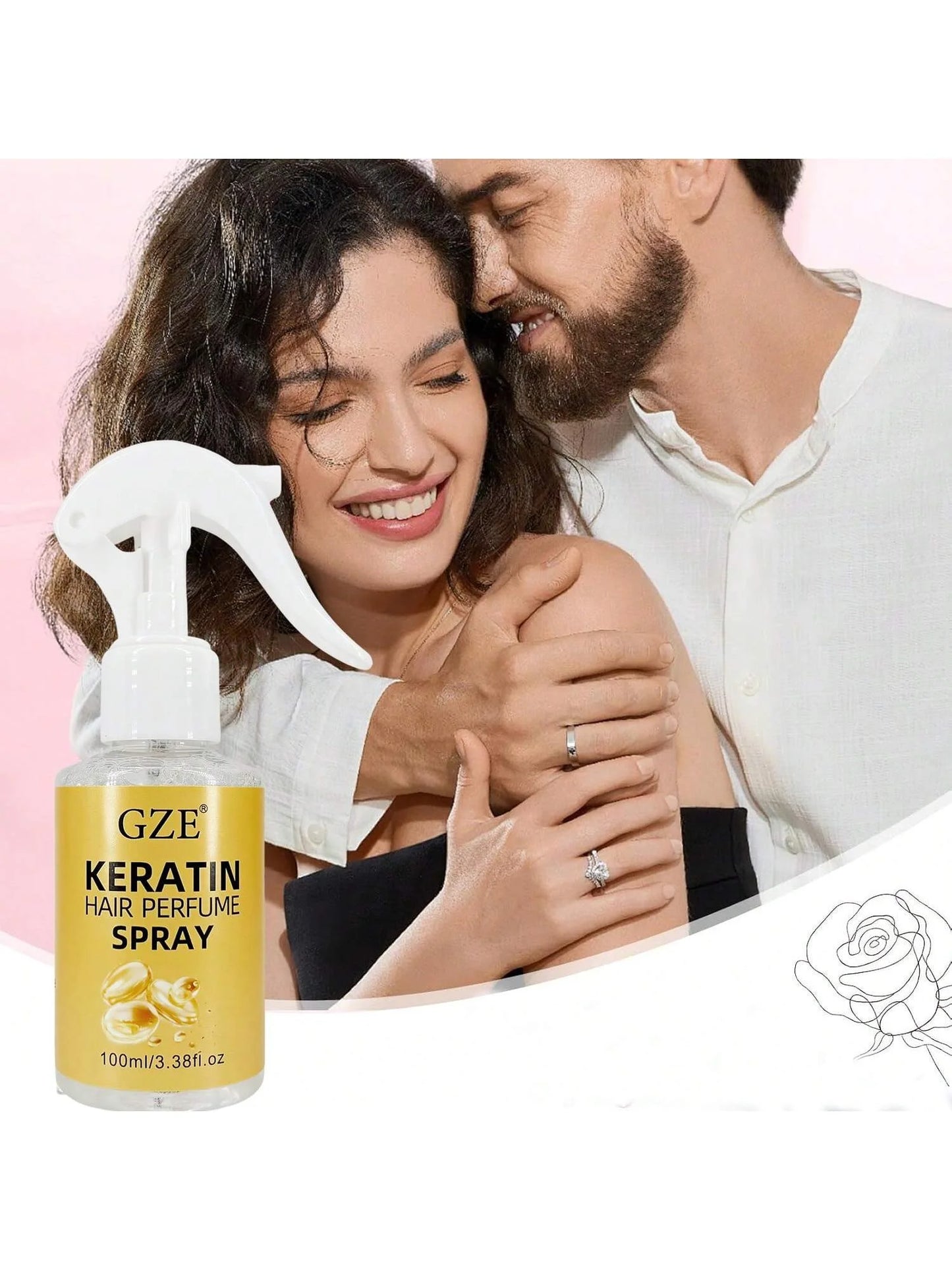 GZE Keratin Hair Perfume Spray – Moisturizing Silky Hair Mist