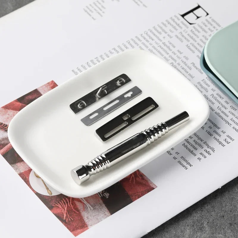 2026 YAQI Romulus Polished 316 stainless Steel AC Blade Single-edged Mens Shaving Safety Razor Peaceful Pleasures Health and Wellness
