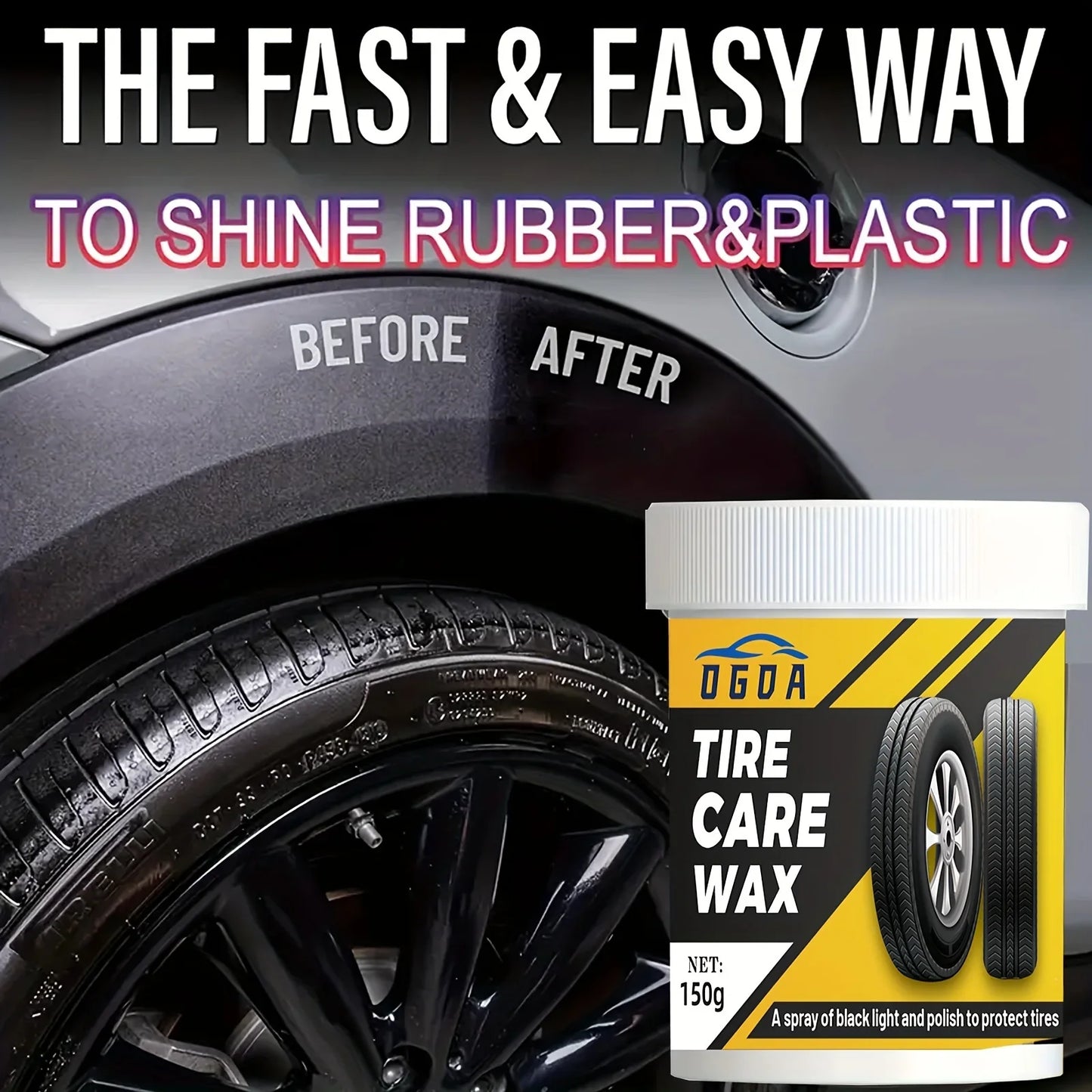 Black Tire Shine Paste – Restores Color & Prevents Cracking