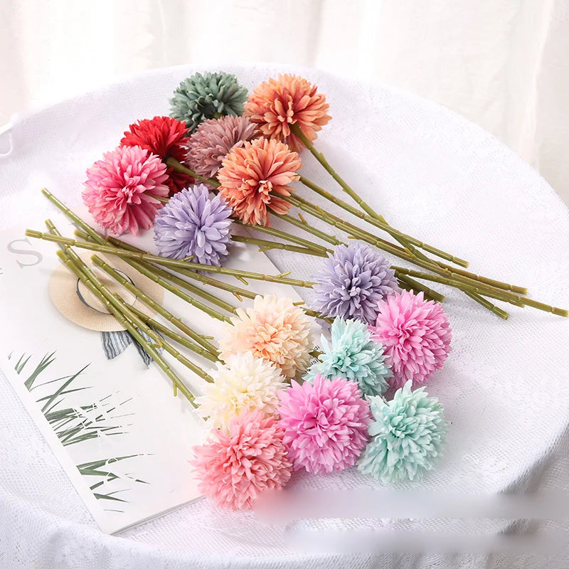 Silk Dandelion Flower Ball – Artificial Wedding Bouquet Decor