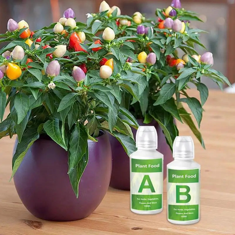 Fertilizer AB Two Part Set Hydroponic Garden Plant Food Plant Fertilizer For Flowers Vegetables Grass Nutrients Garden supplies Peaceful Pleasures Health and Wellness