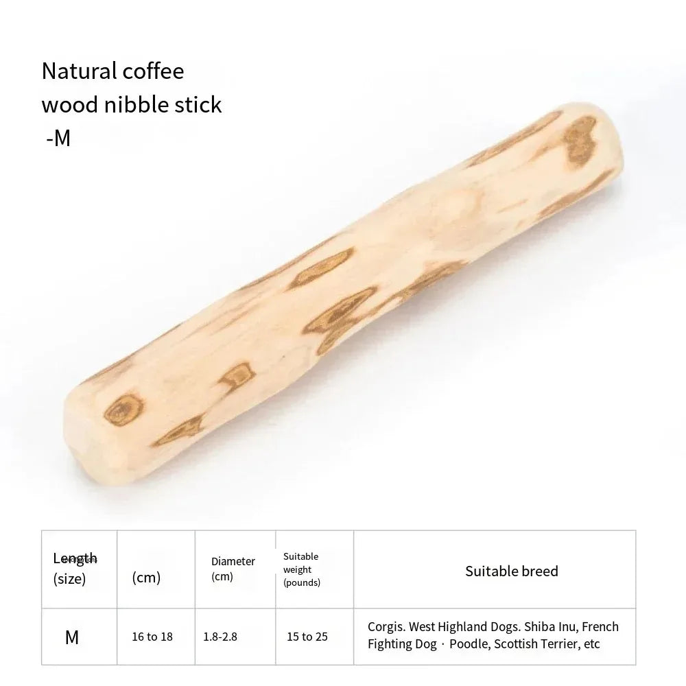 Natural Coffee Wood Dog Chew Toys Long Lasting Chewable Stick Dogs Supplies Stress Relief Chew Stick Pet Molar Toy for Dog Puppy Peaceful Pleasures Health and Wellness
