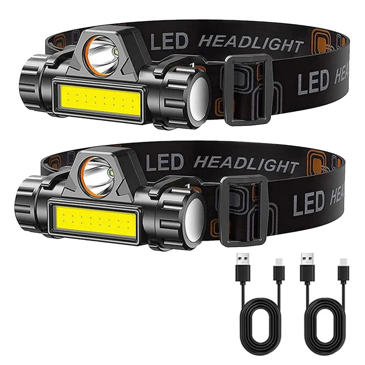 Rechargeable COB LED Headlamp – Magnetic, Waterproof, 300 Lumen