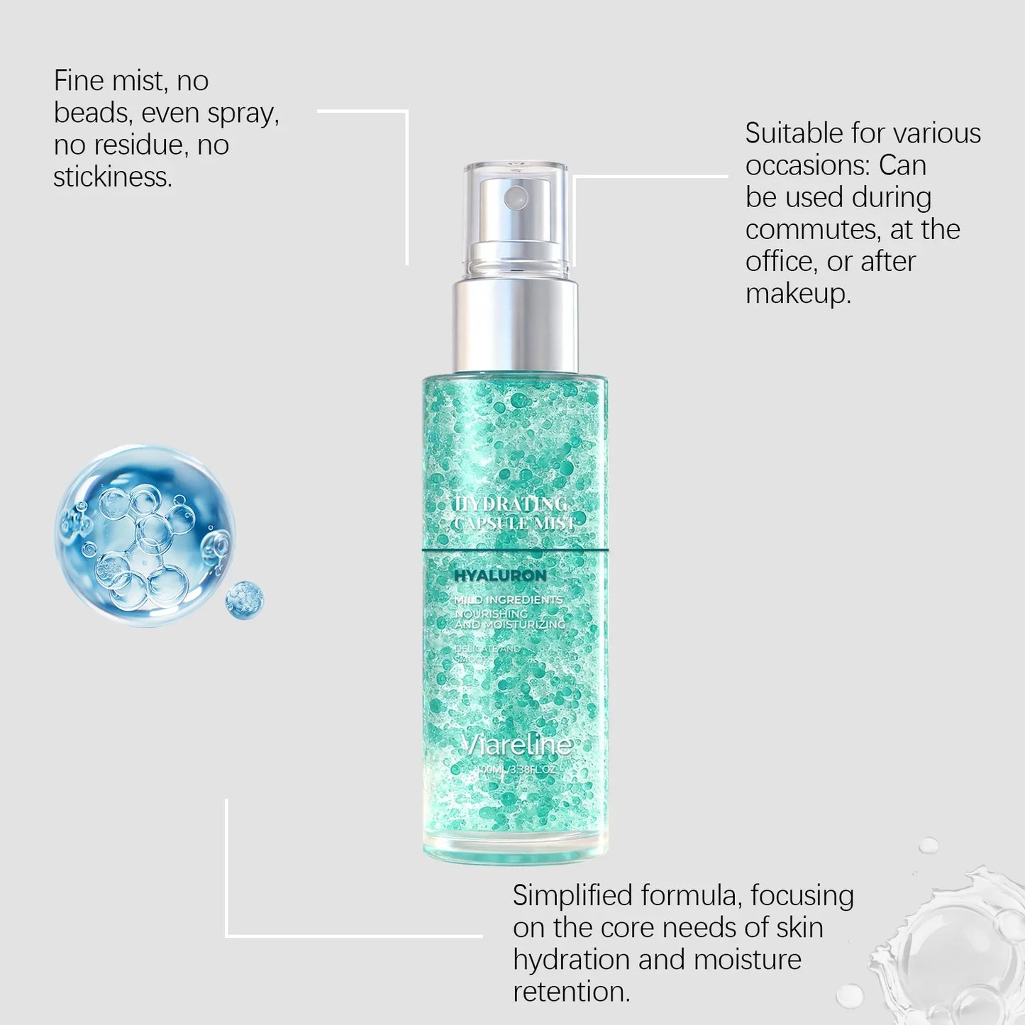 Viareline Hydrating Facial Spray – Brightening & Firming Mist