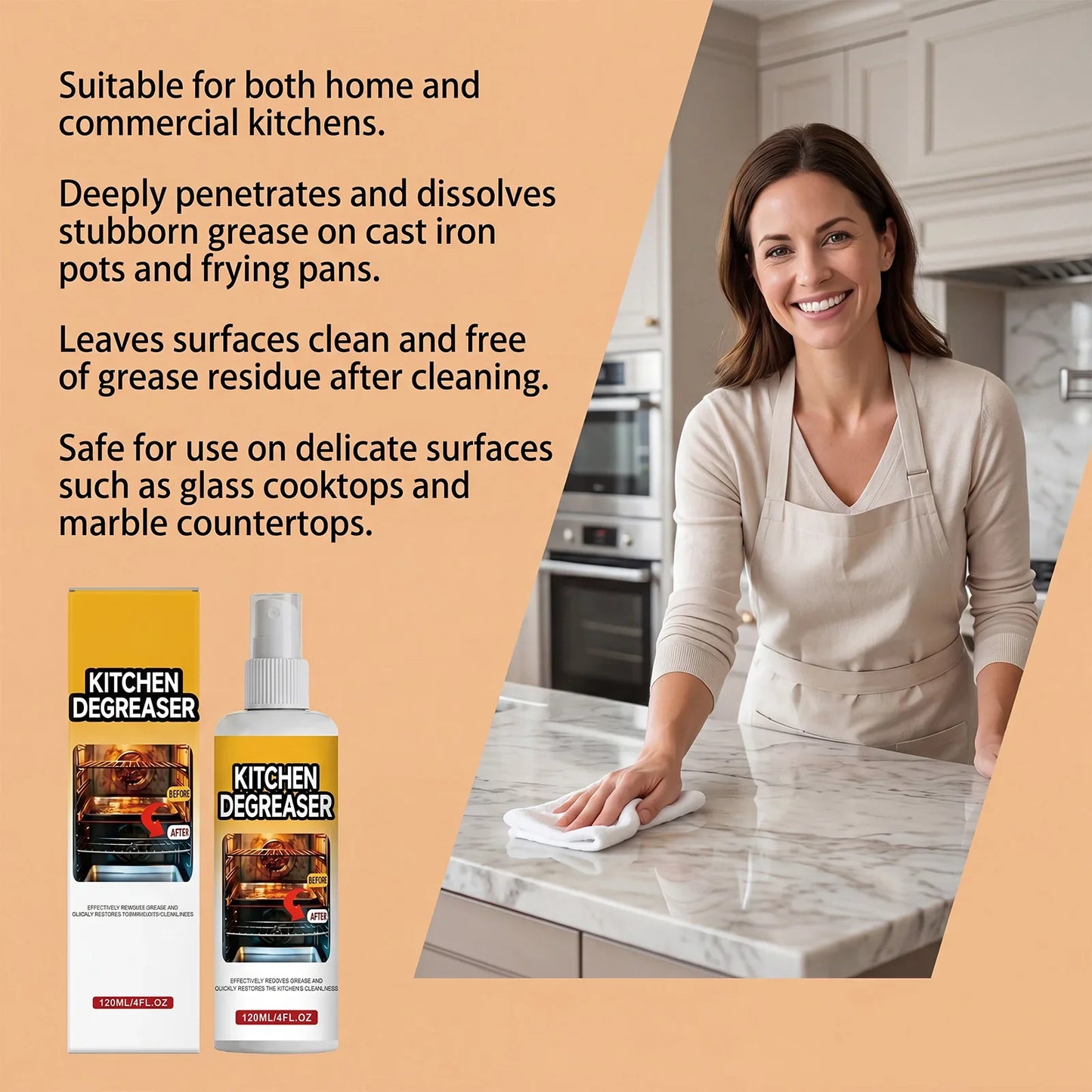 Kitchen Degreaser Spray – Cuts Grease, Oil & Burnt Carbon