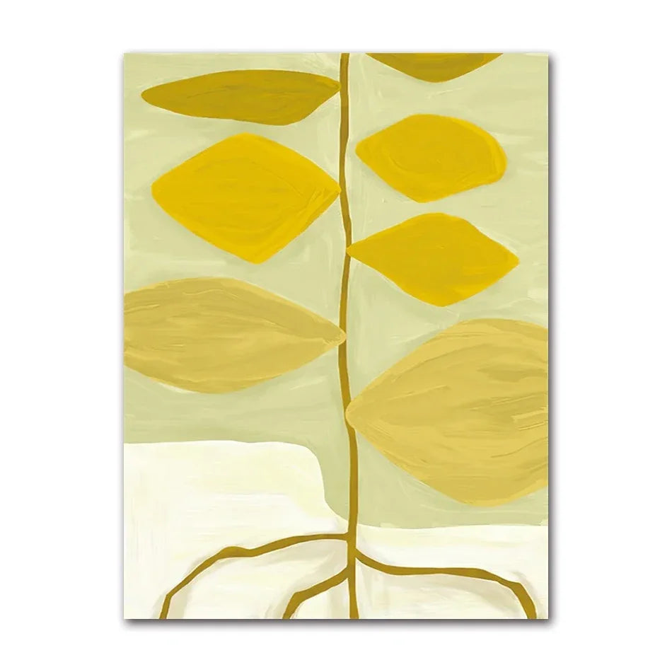 Boho Daisy Sunflower Fruits Canvas Wall Art – Kids Room Decor