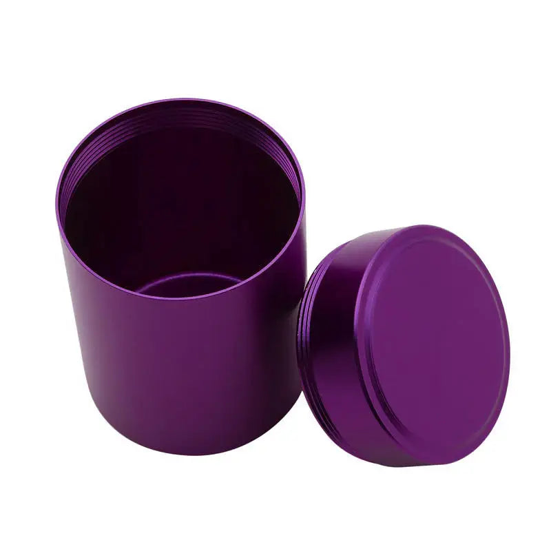 Mini Metal Box Tea Can Small Travel Portable Container Jar Sugar Coffee Caddy Organizer Household Storage Supplies Peaceful Pleasures Health and Wellness Purple