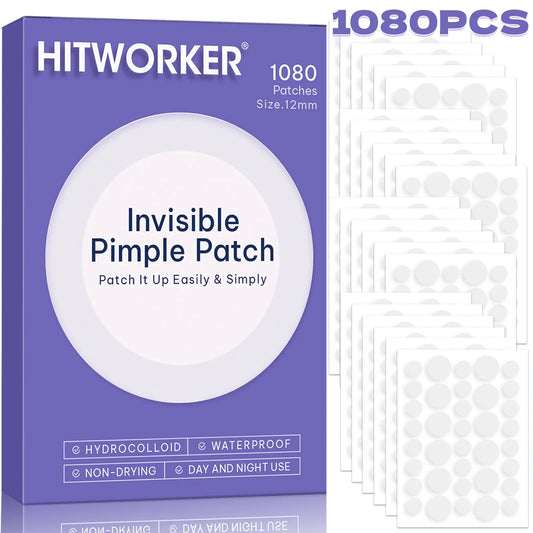 Hydrocolloid Acne Patches – Invisible, Waterproof | All Skin Types Acne Patch Peaceful Pleasures Health and Wellness 1080PCS