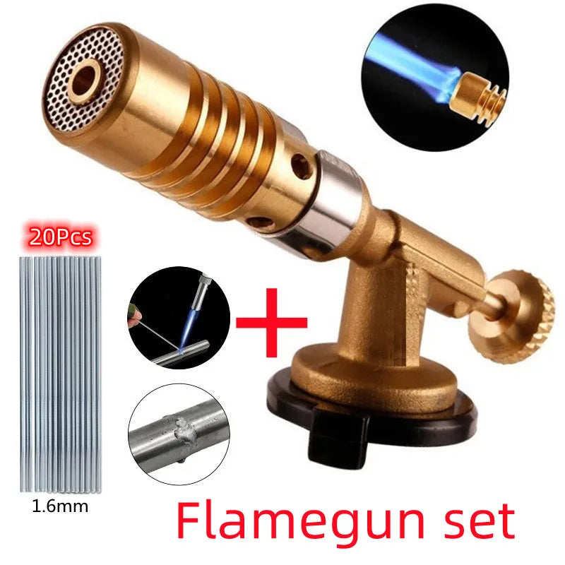 Portable Butane Brazing Torch – Copper Gas Welding Blowtorch Peaceful Pleasures Health and Wellness Flamegun set