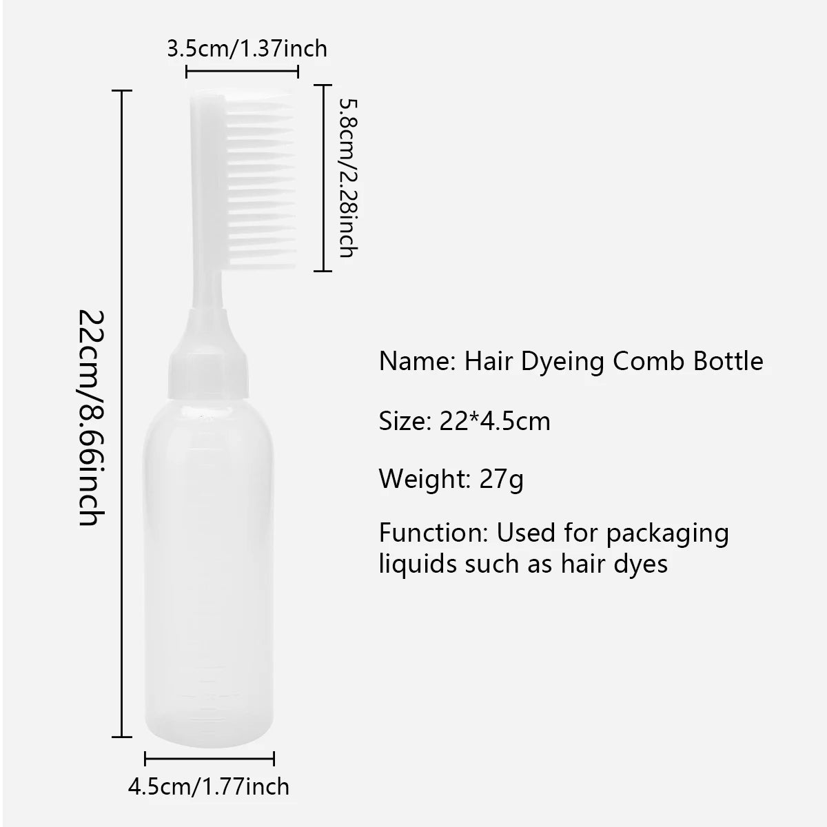 170ml Bottle Refillable Applicator Hair Dye Bottles Plastic Shampoo Bottle Hair Coloring Smudge Tool Salon Hairdressing Supplies Peaceful Pleasures Health and Wellness