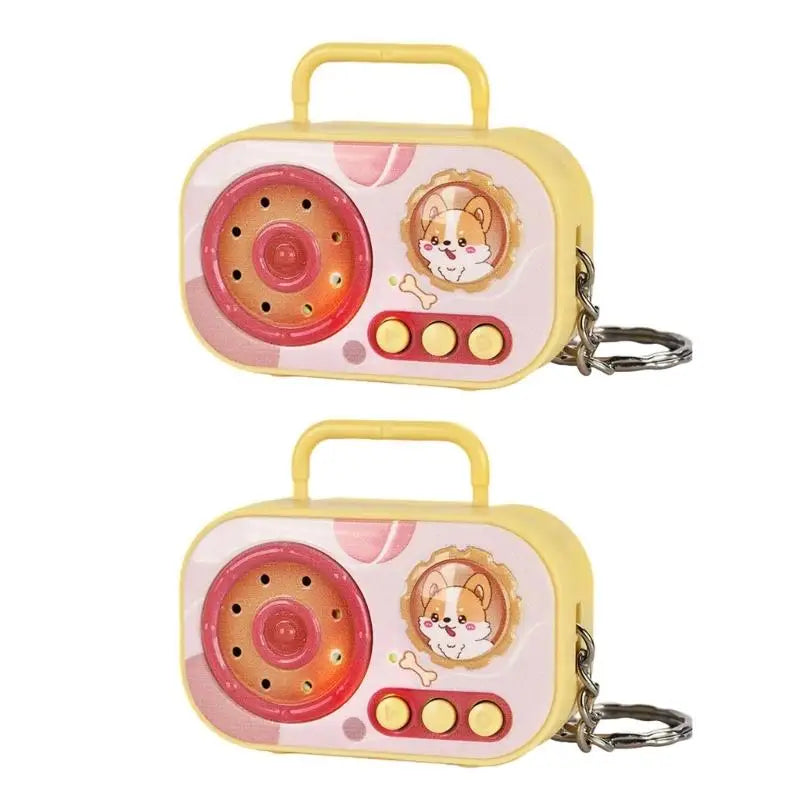 Mini Cassette Tape Keychain Retro Novelty Gift – 2pcs