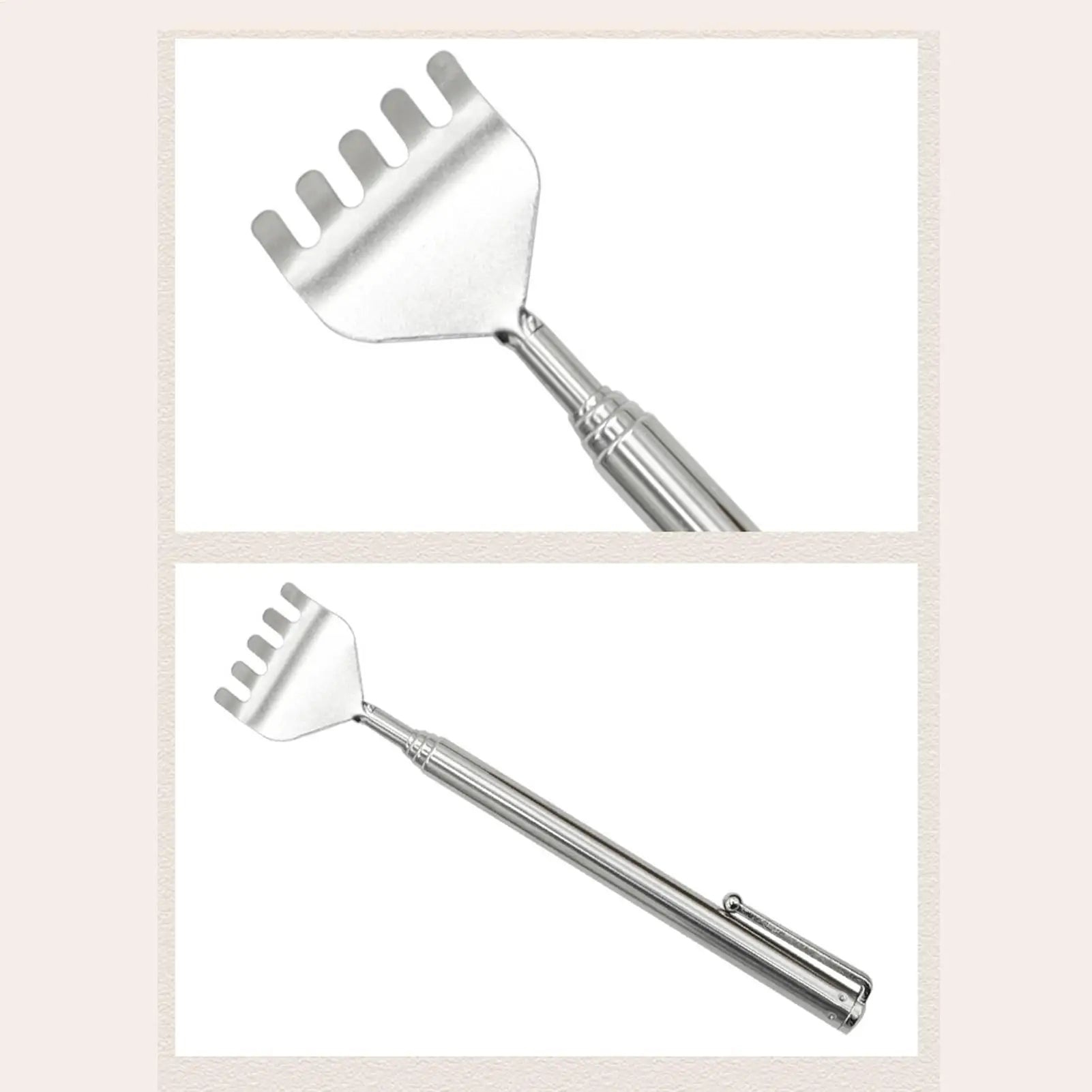 Extendable Back Scratcher Telescopic Stainless Steel Massager Long Reach Retractable Itch Remover For Home Gym Car Sleeping Peaceful Pleasures Health and Wellness