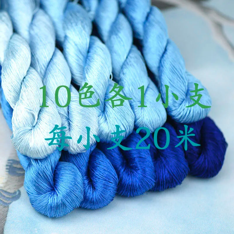100% Silk Embroidery Thread Set – DIY Floral Hand Embroidery