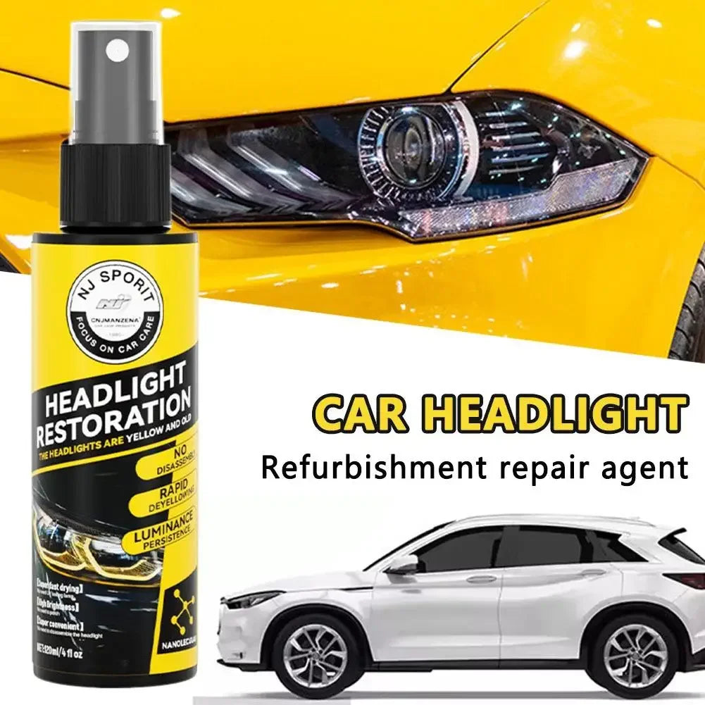 Headlight Repair Spray for Car Refurbishment Anti-Oxidation Coating Car Lamp Polishing Agent Scratch Restoration Dirt Clean Peaceful Pleasures Health and Wellness