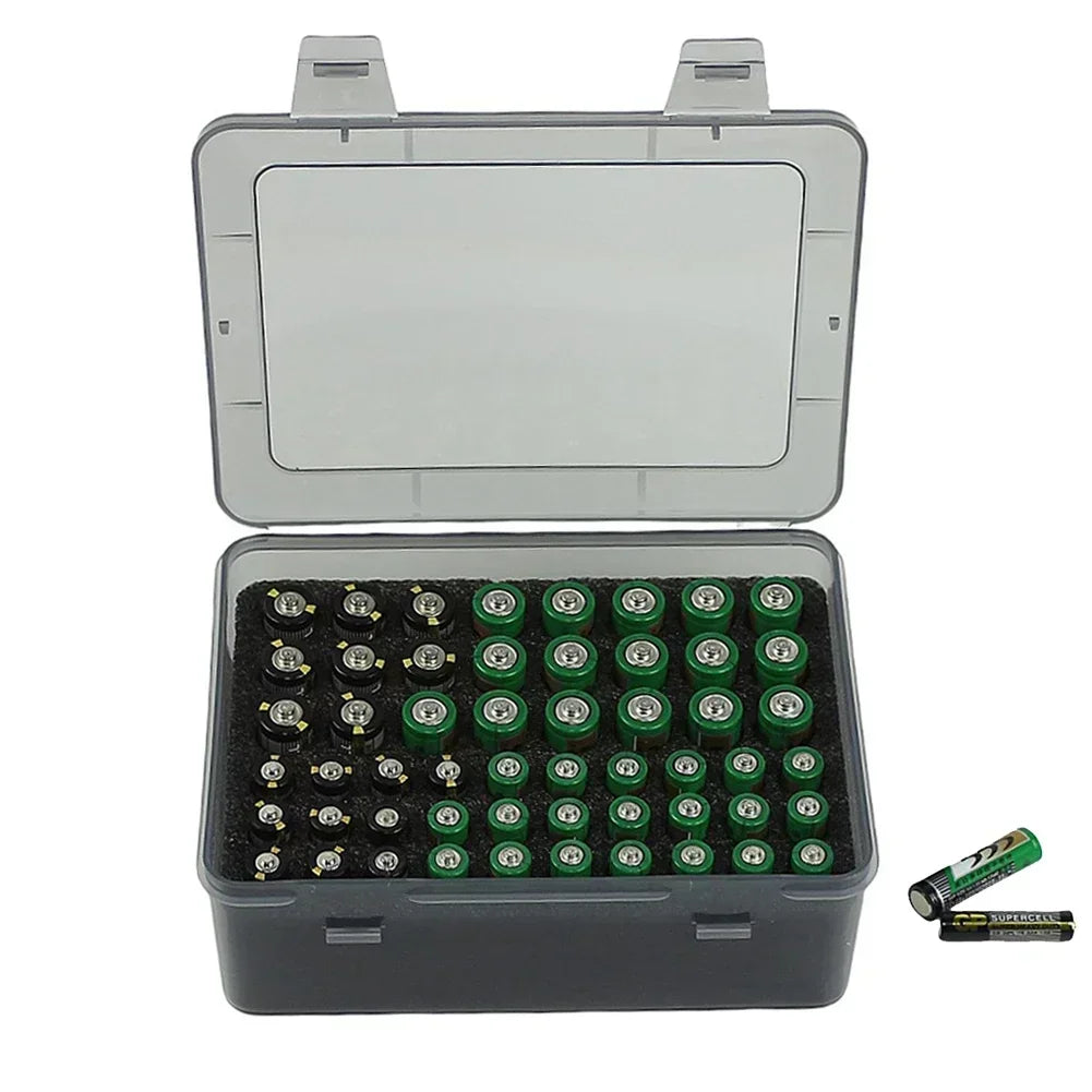 72-Slot AA/AAA Battery Storage Case | IP67 Waterproof Organizer