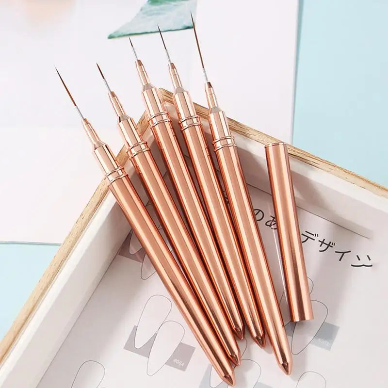 5-Piece Nail Art Liner Brush Set | Striping & Detail Brushes