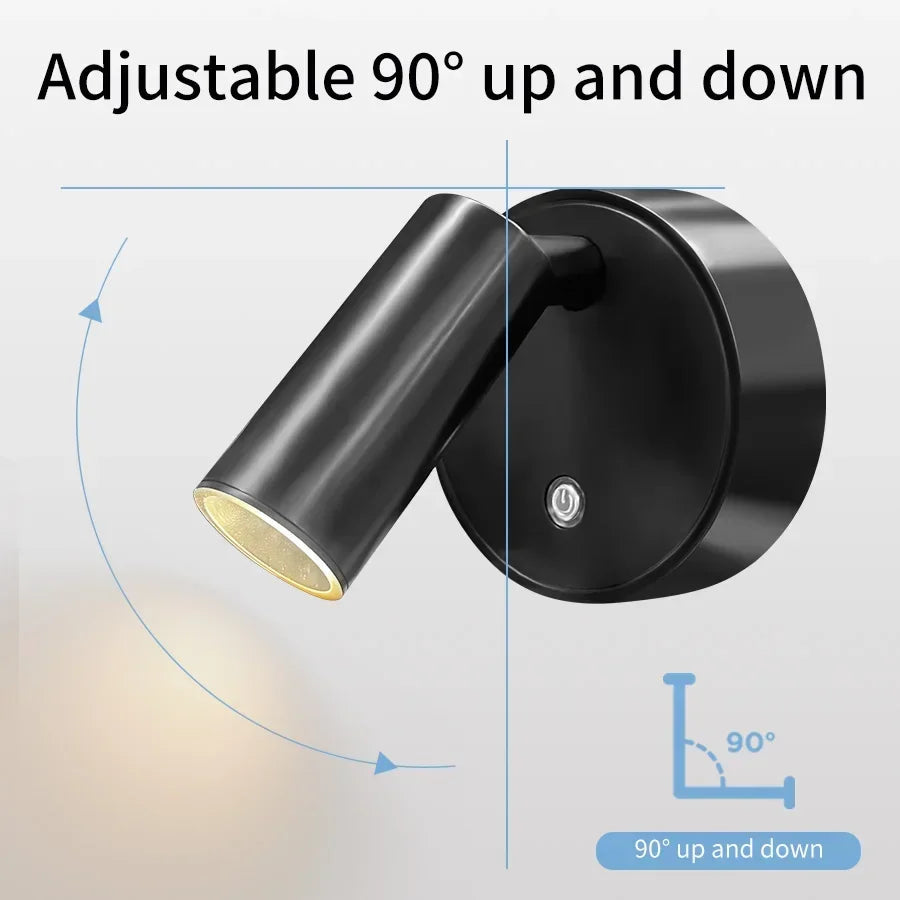 Wireless Magnetic LED Wall Spotlight – Dimmable & Rechargeable