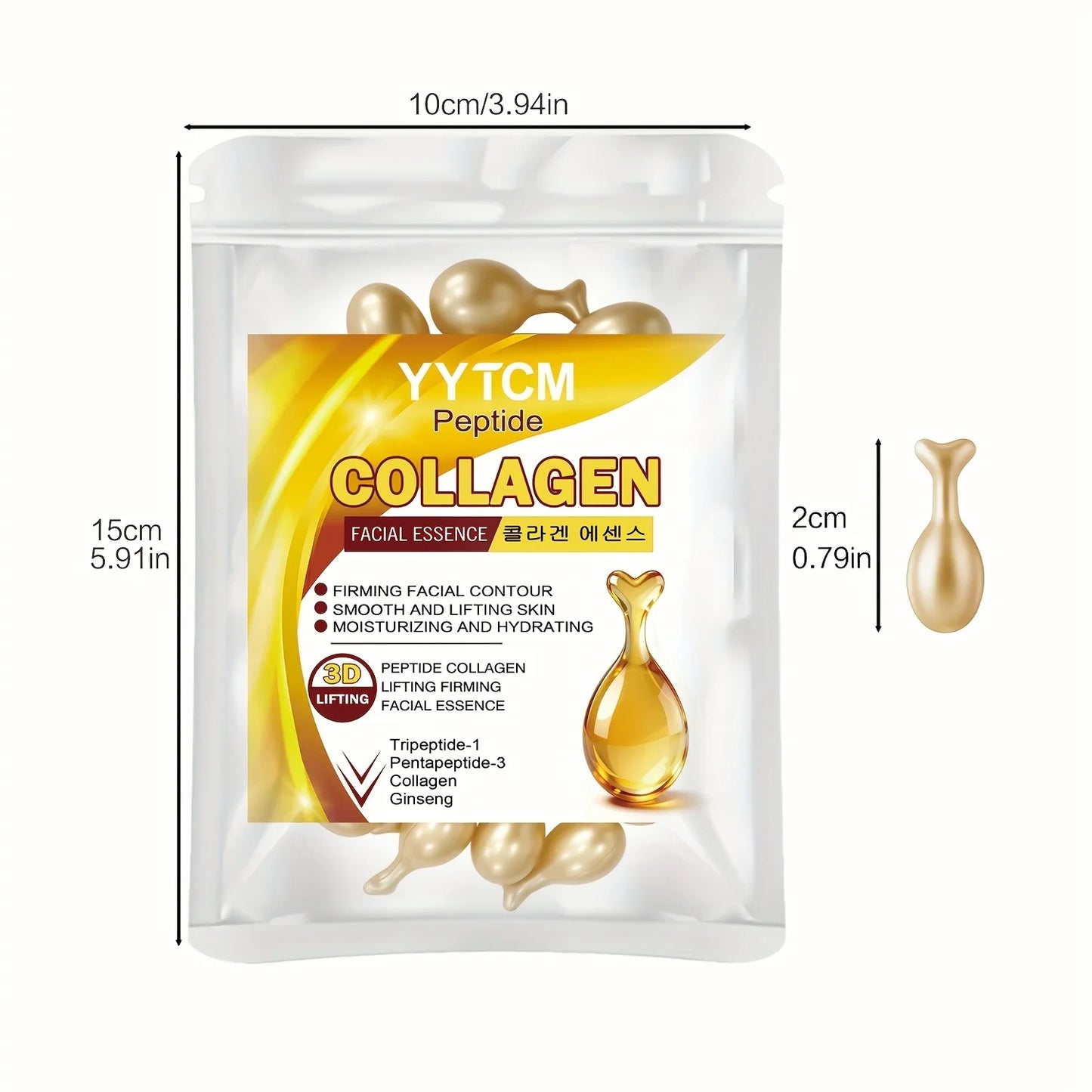 Polypeptide Collagen Essence Capsules | Squalane & Fullerene