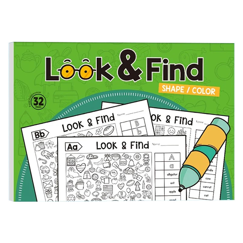 32-Page Children's Find-and-learn Game Book Enhances Observation