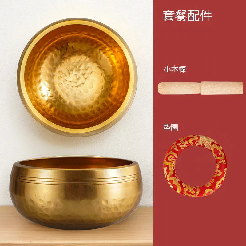 Bronze Bowl Handmade Singingbowl Sanskrit Bowlsound Xizang Bronzebowl