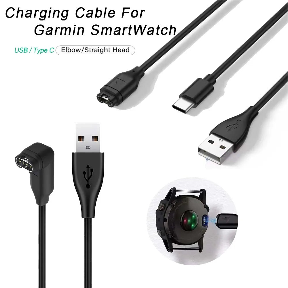 Garmin Charging Cable – Fenix 7/6, Forerunner 265, Instinct 2 Peaceful Pleasures Health and Wellness
