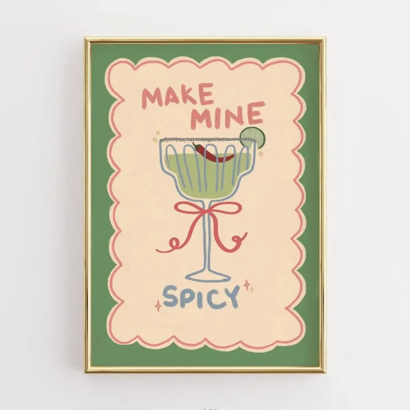 Funny Kitchen Coffee Quote Retro Canvas Wall Art Print
