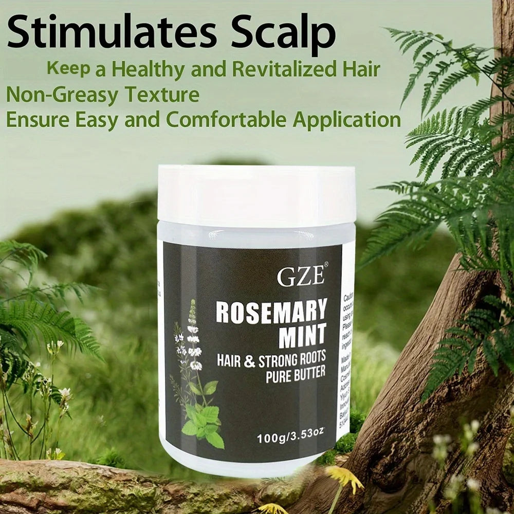 GZE Rosemary Mint Hair Butter – Growth & Damage Repair 100g Hair Growth Butter Peaceful Pleasures Health and Wellness