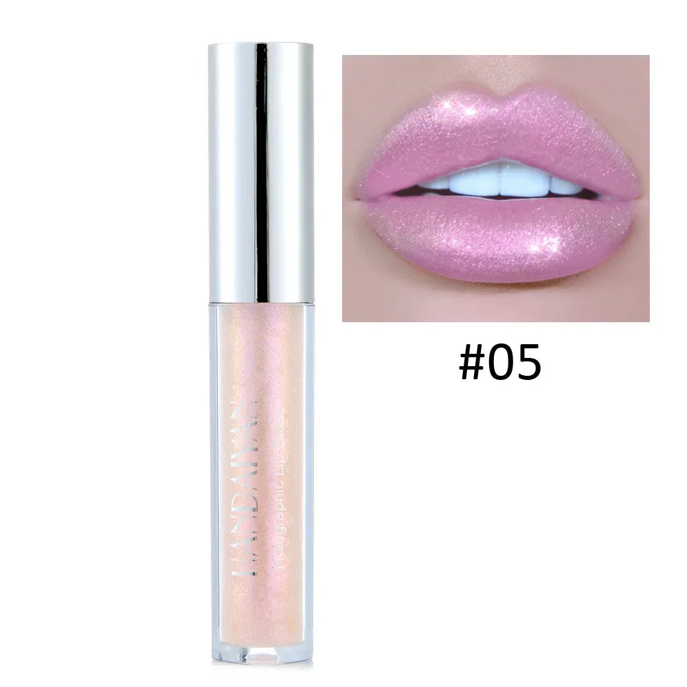 Handaiyan Glitter Lip Gloss – Waterproof Shimmer 6 Shades