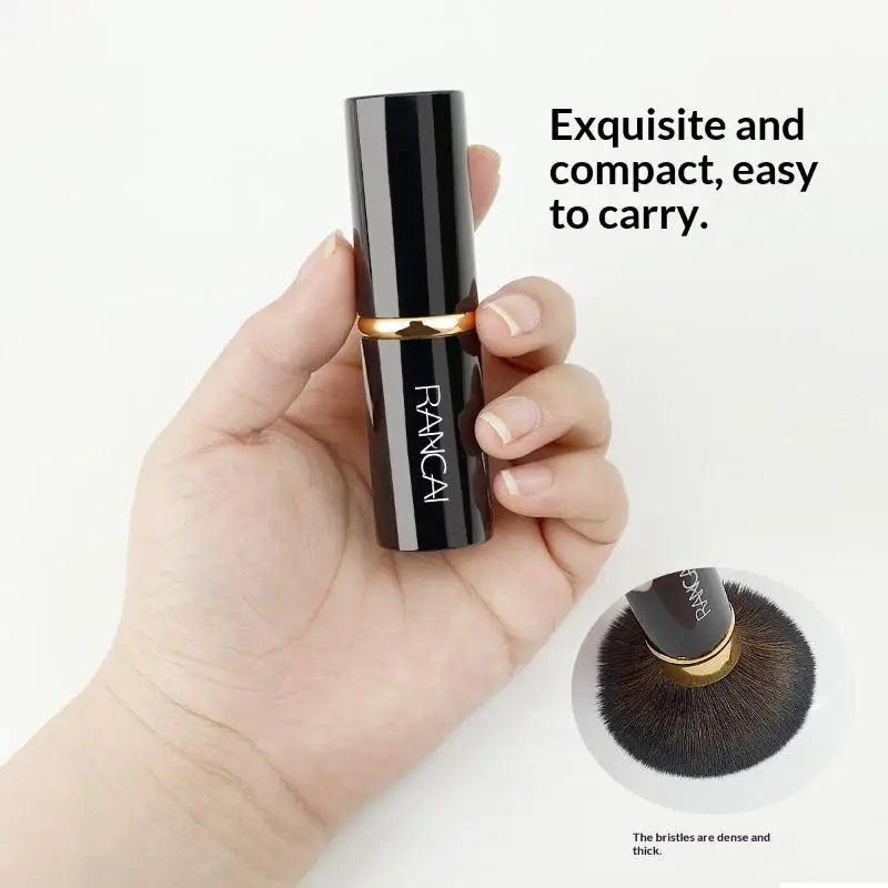 Retractable Cosmetic Brush Portable Face Powder Blusher Foundation Blush Highlight Brush Fiber Hair Handle Brush Female Peaceful Pleasures Health and Wellness