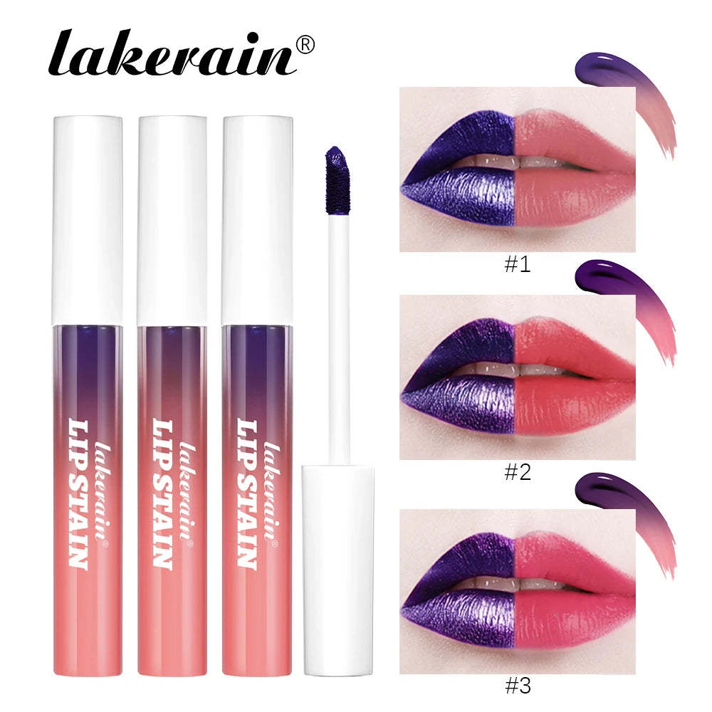 3Colors Blading Lip Gloss Peel and Stick Set Long-lasting Waterproof Pink Lip Gloss Transfer Resistant Natural Lip Cosmetics Peaceful Pleasures Health and Wellness