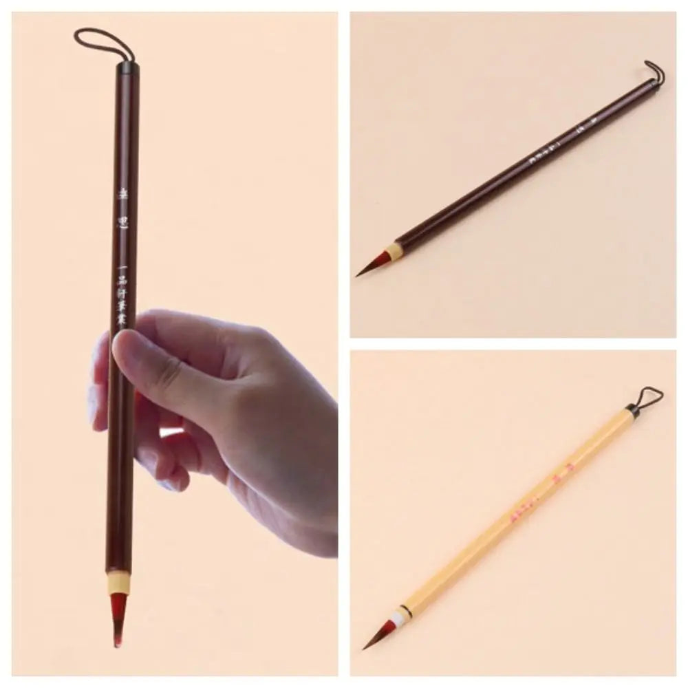 2pcs Soft Hair Chinese Brush Imitation Rabbit Hair Lightweight Painting Pen for Chinese Soft Grip Classical Hook Line Pen Office Peaceful Pleasures Health and Wellness