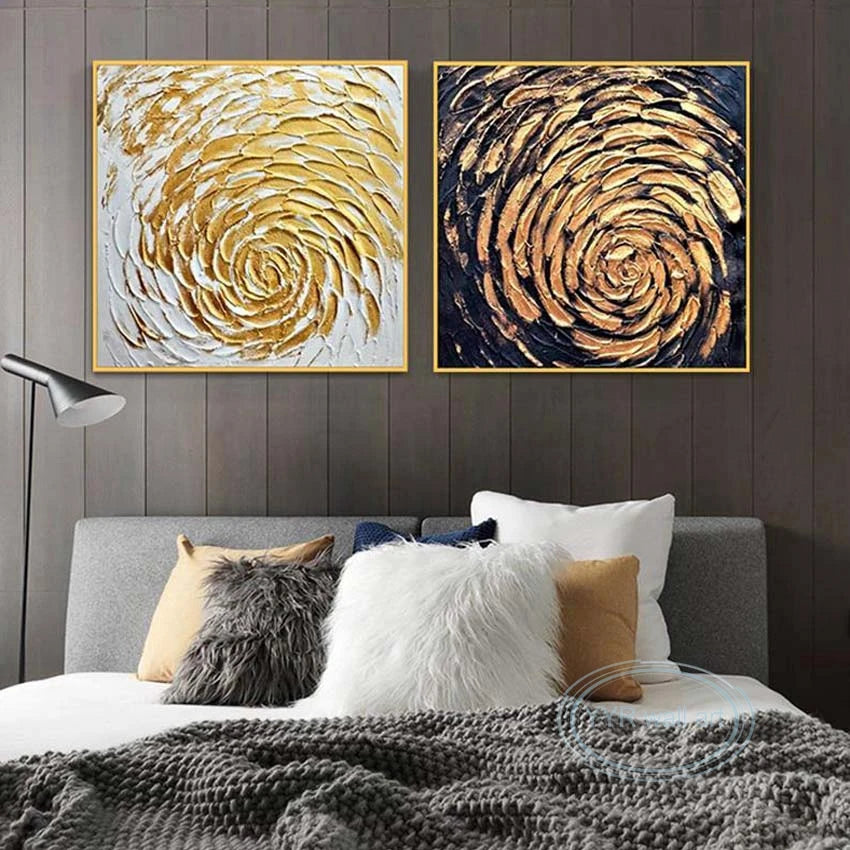 New Decor Oil Painting Handmade Abstract Wall Art Modern Canvas Hanging Picture Living Room Bedroom Restaurant Portfolio Image Peaceful Pleasures Health and Wellness
