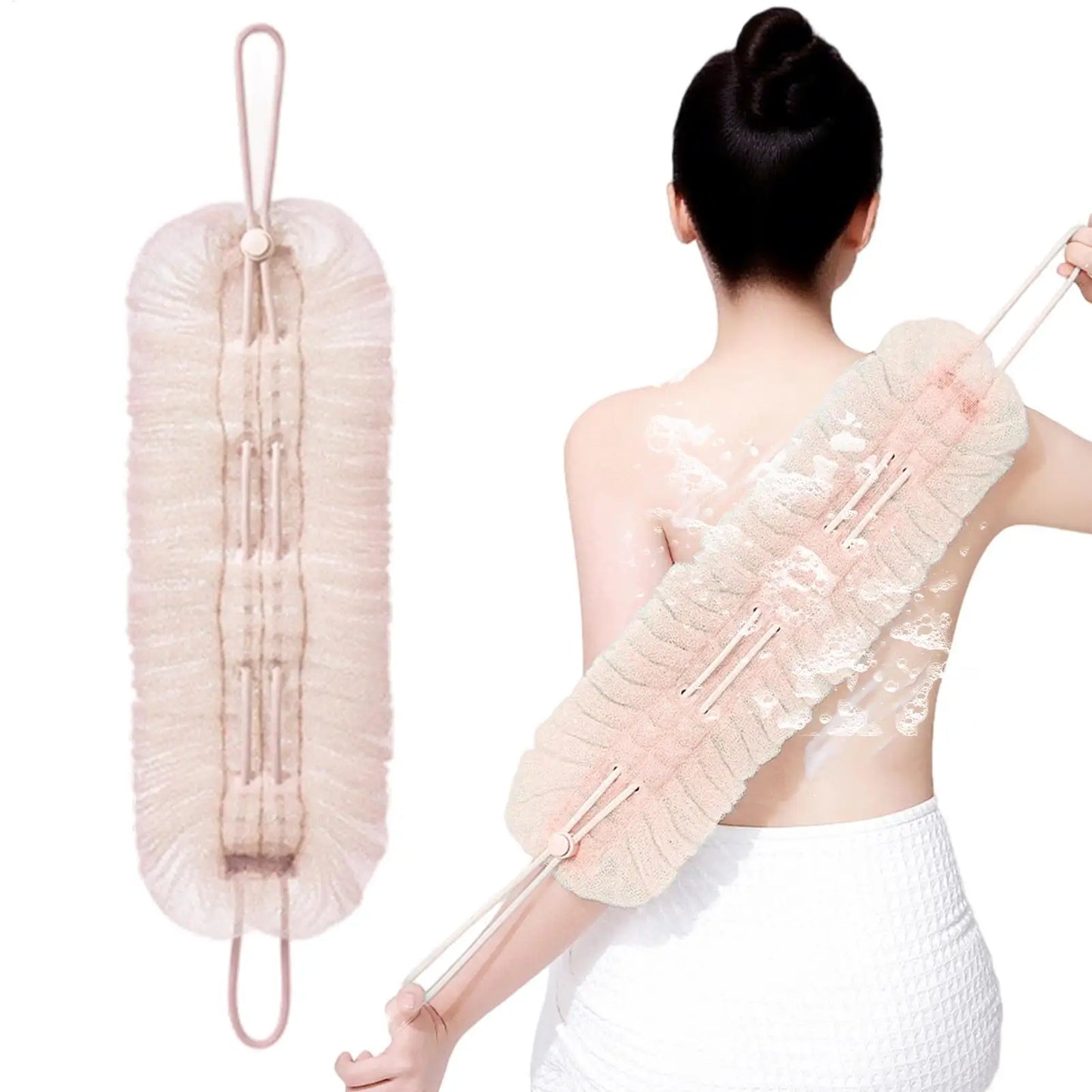 Loofah Washcloth Combo Exfoliation Washcloth Towel with Suction Cup Bath Exfoliation Puff Ball for Skin Renewal Body Wash Deep Peaceful Pleasures Health and Wellness