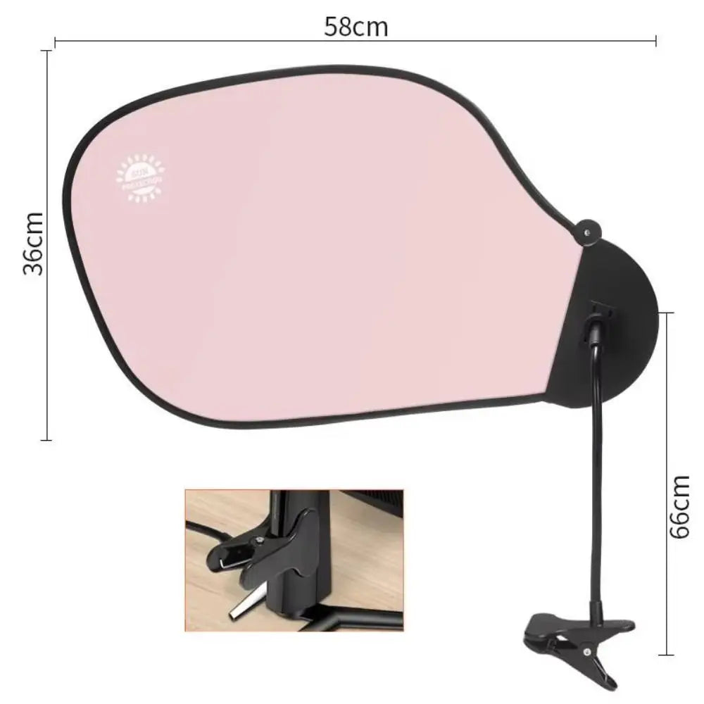 Adjustable Office Desk Sun Shade Board with Clip – UV Visor