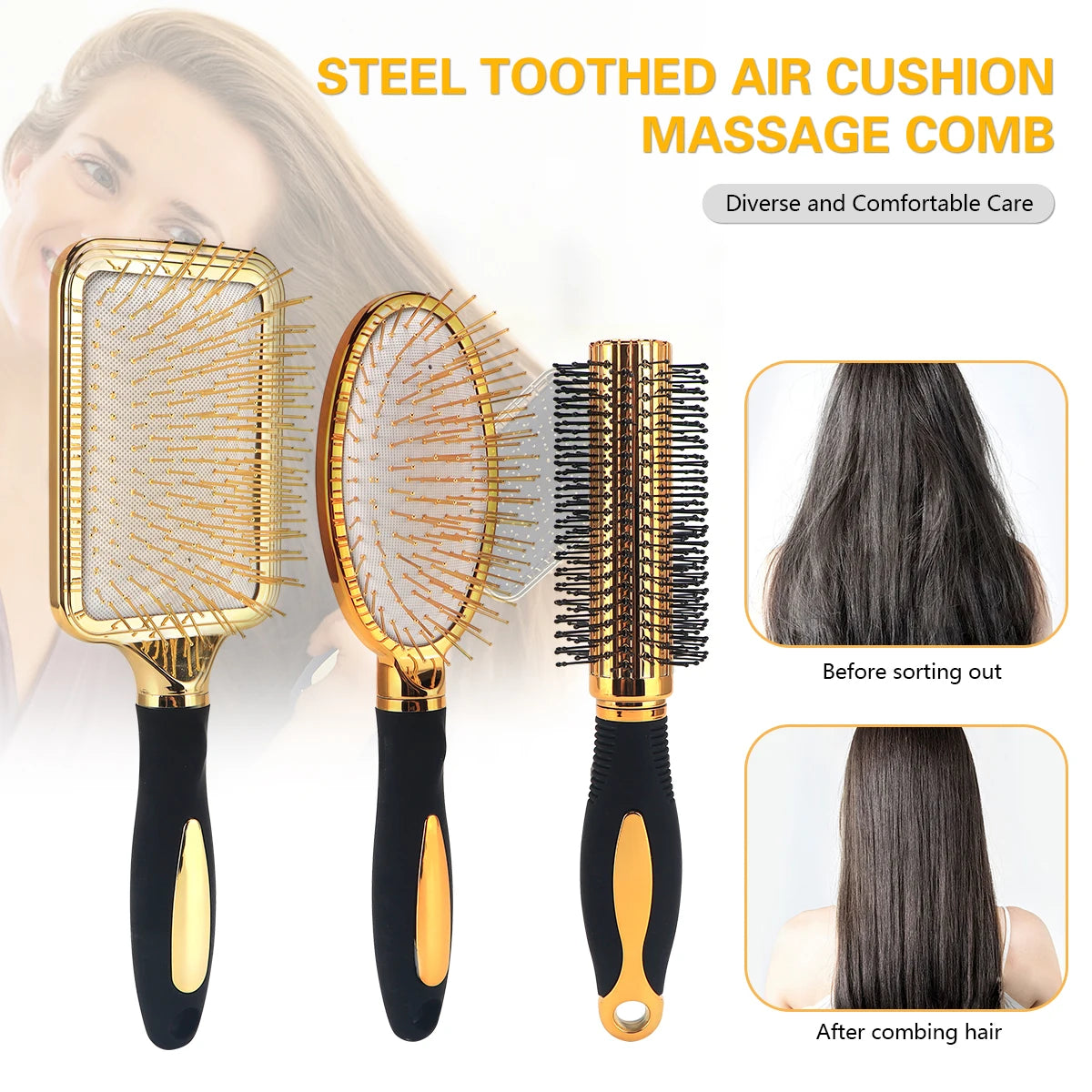 Massage Scalp Air Cushion Comb Salon Anti-static Tangled Hair Brush Barbershop Household Hairdressing Styling Tools Accessories Peaceful Pleasures Health and Wellness