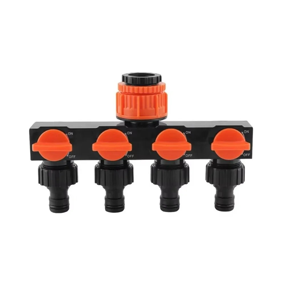 4-Way Independent Garden Hose Splitter With Valve Water Switch Hose Connector Splitter Faucet Connector Home Lawn Irrigation Peaceful Pleasures Health and Wellness