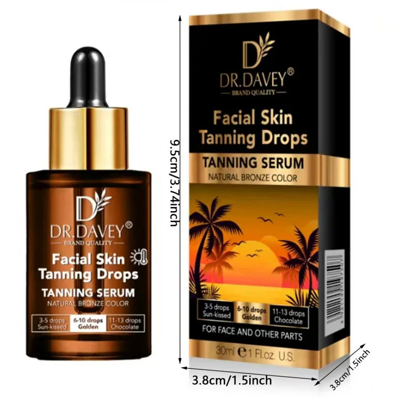 2PCS 30ml DR.DAVEYSunless tanning serum for a bronzed, wheat-colored complexion, moisturizes the skin and aids in tanning Peaceful Pleasures Health and Wellness