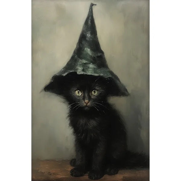 Vintage Spooky Halloween Prints Poster Dark Ghost Pumpkin Autumn Canvas Painting Moody Wall Art Gallery Living Room Home Deco Peaceful Pleasures Health and Wellness 4 20x30cm Unframed