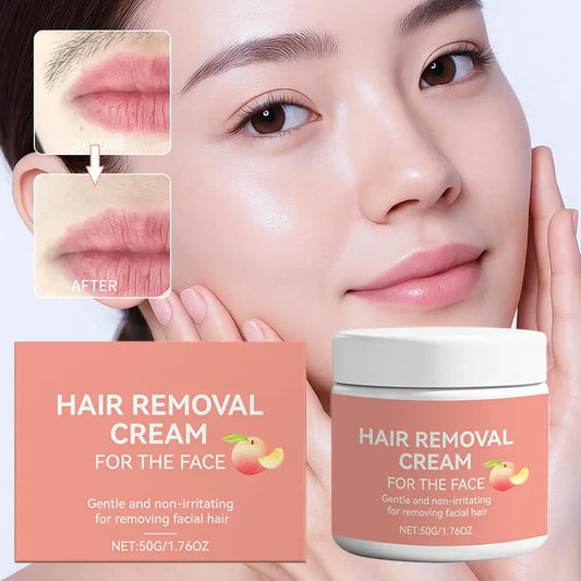Facial Hair Removal Cream – Aloe Vera & Peach Formula for Face & Lip | 50g Peaceful Pleasures Health and Wellness