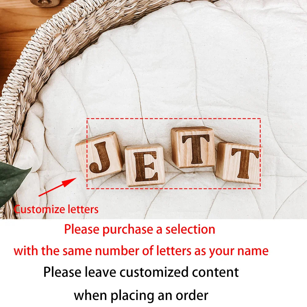 Personalized Wooden Name Blocks | Baby Shower & Nursery Gift Personalized Baby Blocks Peaceful Pleasures Health and Wellness
