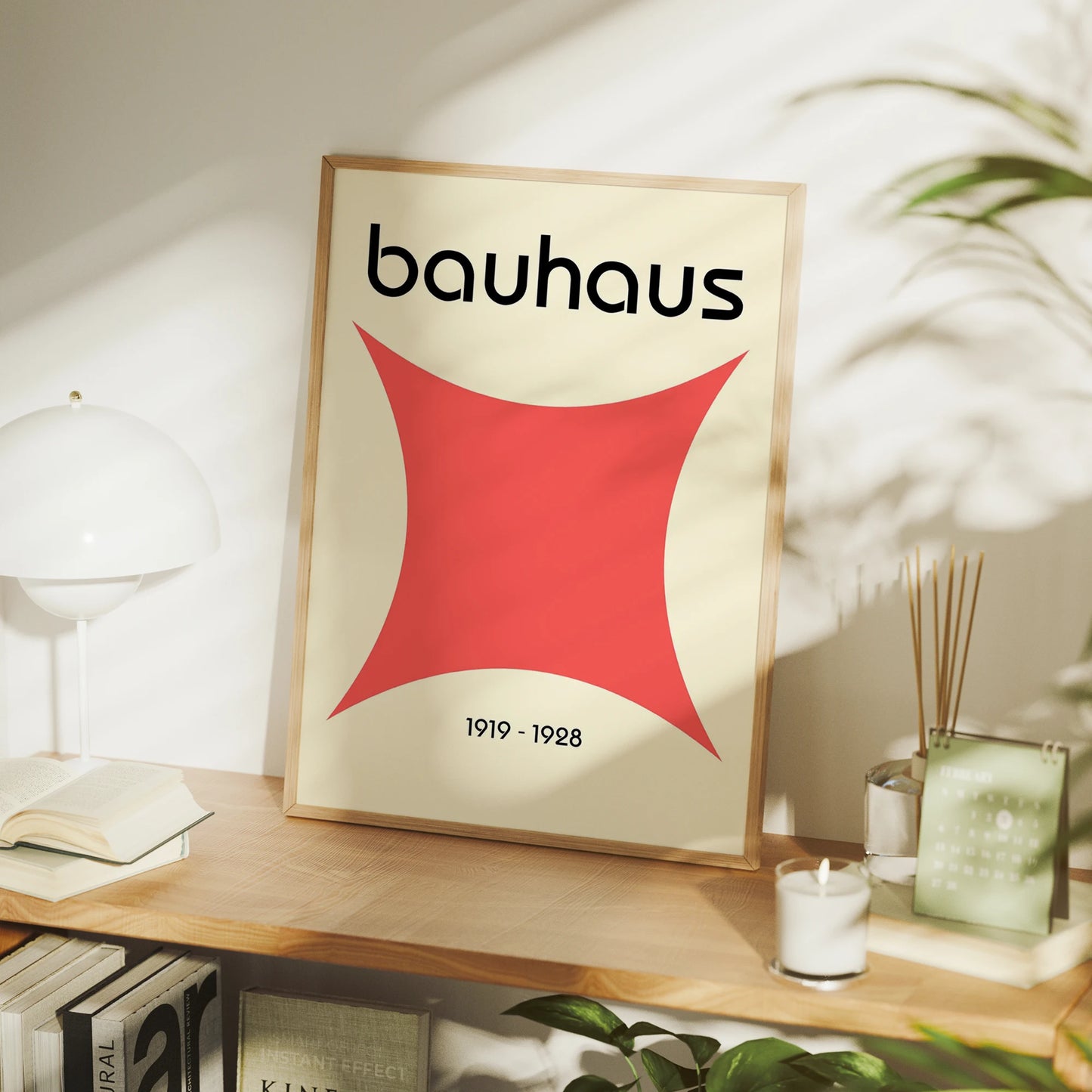 Modern Minimalist Bauhaus Star Canvas Wall Art Print Poster