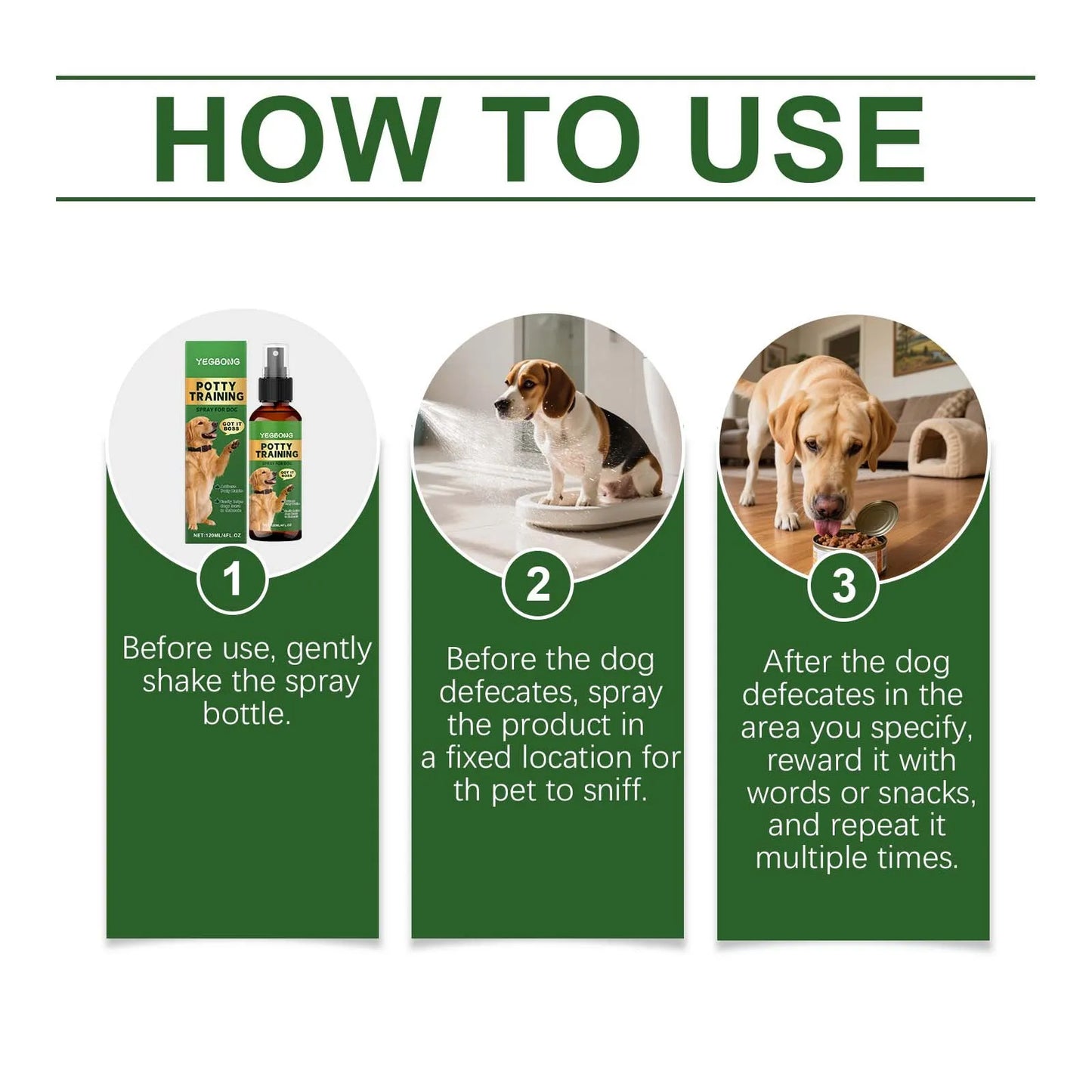 YEGBONG Pet Toilet Training Spray – Dog & Cat Potty Trainer