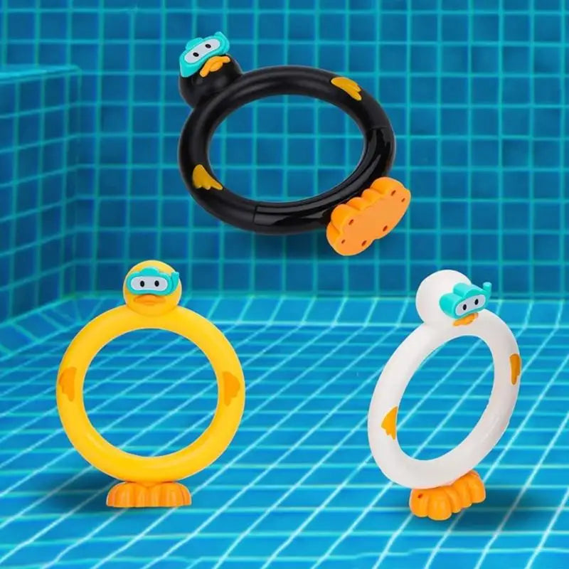 Duck Dive Rings & Rods – 3-Pack Kids Pool Diving Toy Set